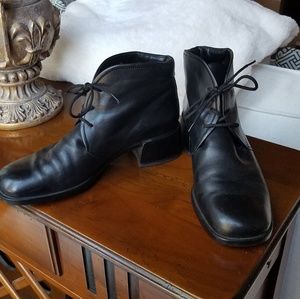 Ecco black leather boots